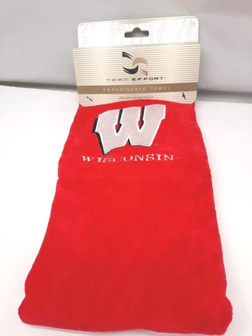 Wisconsin Badgers Golf Bag Embroidered Towel  Red by Team Effort Cover