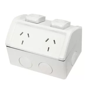 Weatherproof Double GPO Power Point Outlet 10Amp IP53 - Picture 1 of 3