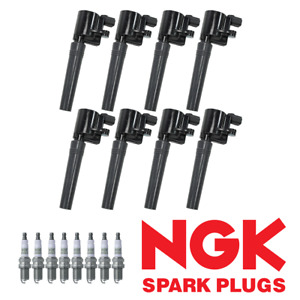 Ignition Coil & NGK Platinum Spark Plug For 99-20 Jaguar S-Type 4.0L V8 FD506