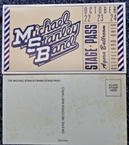 (1) Michael Stanley Band Stage Pass 1977 Epic Promotional Postcard Unused MSB - Picture 1 of 1