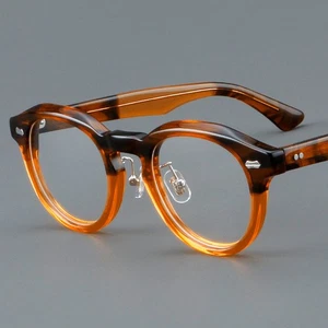 Montatura occhiali da vista in acetato Deluxe occhiali da vista donna cerchio completo uomo 46 23-148 mm - Foto 1 di 17