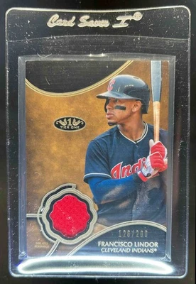 2019 Topps Tier One Francisco Lindor Jersey #126/200 Indians - Image 1 of 2