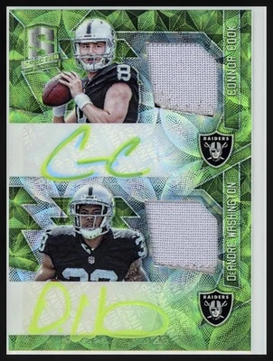 2016 Panini Spectra Connor Cook DeAndre Washington Patch Auto Neon Green /10 - Image 1 of 2