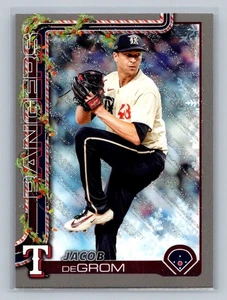 2025 Topps Holiday Baseball - Jacob deGrom #H196 Silver Glitter - Picture 1 of 2