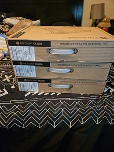 3x Polycom CX3000 VoIP IP PoE Conference Phone 2201-15810-001 ***NEW - Afbeelding 1 van 16