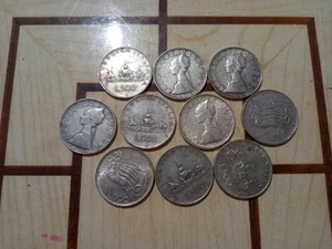 Repubblica Italiana Lotto 1 caravelle e unità Italia 10 pz circolati argento - Foto 1 di 1