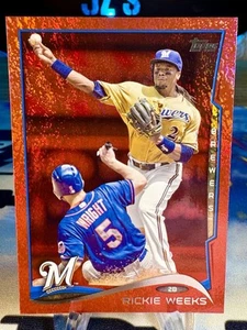2014 Rickie Weeks Topps Red Hot Foil #172 Milwaukee Brewers - Picture 1 of 2