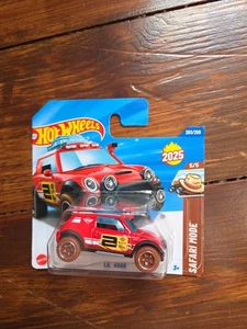 🔥Hot Wheels Lil Roar Mini Cooper Safari Mode Rot HYW44 2025 - Bild 1 von 8