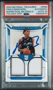 Paolo Banchero RC 2022 National Treasures Auto /99 Prime Patch RPA PSA 10 Auto - Picture 1 of 2