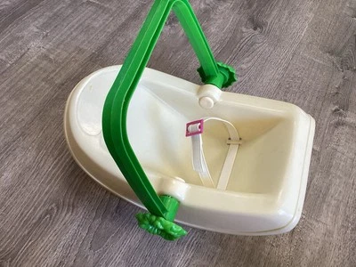 Cabbage Patch assento de carro infantil vintage anos 80 boneca de brinquedo Coleco com alça de cinto - Imagem 1 de 4