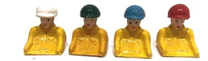4 Race Car Drivers for Restoration - made in Portugal 1960's - 1/32 dark yellow - Picture 1 of 8