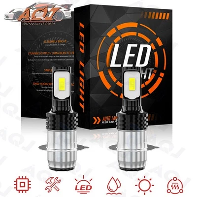 For Kawasaki Mule 610 2005-2011 2X H6 LED Hyper 6000K Headlights Light Bulbs - Image 1 of 4