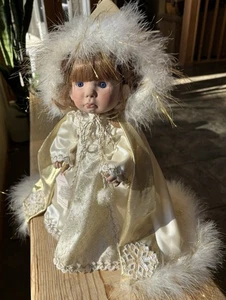 Lee Middleton 1994 ÁNGEL DE NAVIDAD Let It Snow 14" con versículos bíblicos #1492/5000 - Imagen 1 de 15