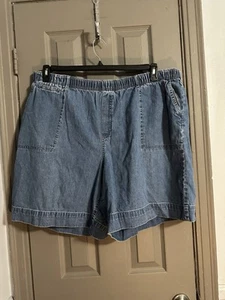 Pantaloncini donna bianco cervo denim blu 100% cotone - Foto 1 di 3
