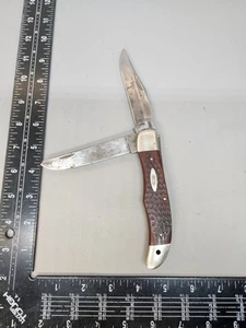 (Chipped Knife Tip) - Case XX 6265 SAB Large Folding Pocket Knife 2 Blades - Picture 1 of 21