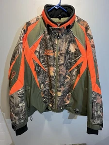Mens XXL Choko Powersports EXR Woodland Camo Green Orange Thermolite Jacket - Picture 1 of 14