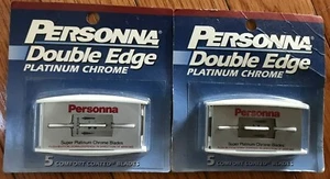 De colección Personna Doble Borde Super Platino Cromo 10 Hojas para Maquinillas de Afeitar en Paquete - Imagen 1 de 2
