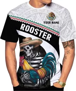 Personalized Name Rooster Shirts, Mexican Rooster Shirt, Mexico Rooster 3D Shirt - Picture 1 of 6