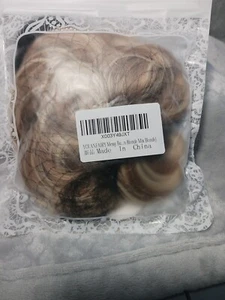 Natural Curly Messy Bun Hair Piece Scrunchie Updo Hair Extensions Blonde Mix  - Picture 1 of 4