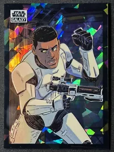 FINN réfracteur atomique 2022 Topps chrome / 150 galaxie Star Wars #87 Jedi Rey SP - Photo 1 sur 2