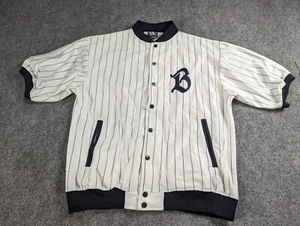 Brooklyn Xpress Baseball Varsity Jersey, Snap Front (L) Blue & White Stripe - Picture 1 of 11