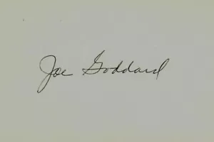 "San Diego Padres" Joe Goddard Signed 3X5 Card COA - Picture 1 of 2