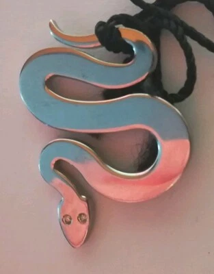 PENDENTE CIONDOLO ZOPPINI COLLANA SERPENTE CON 2  DIAMANTINI  NUOVO  U1089.2G72 - Immagine 1 di 4