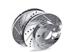 1-PAIR-Rear Drilled and Slotted Brake Rotors 631-54192