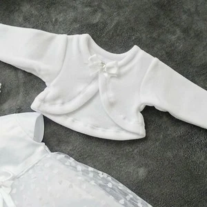 Bolero, Jäckchen, Farbe: weiss, Fleece, Gr. 56, 62, 68, 74, 80, 86, 92, 98, - Bild 1 von 1