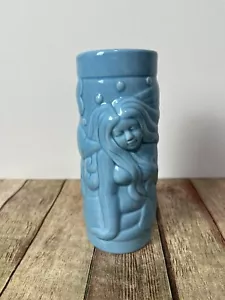 Vintage Blue Mermaid Tiki Cup Hawaiian Polynesian Goddess Mug Cocktail Bar 6.5” - Picture 1 of 5