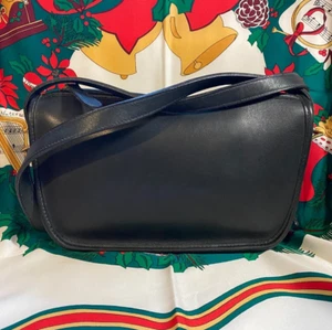 Bolso de cuero Coach Vintage 1993 azul marino oscuro MITCHELL con cremallera EE. UU. 9938 - Imagen 1 de 15