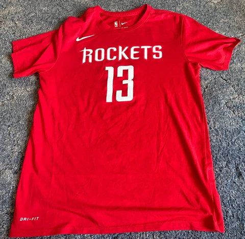 Mens The Nike Tee NBA Houston Rockets James Harden #13 Cotton T Shirt. Sz Medium Cover