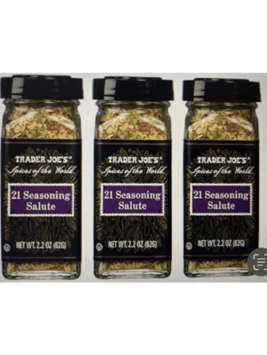 3 paquetes de saludo de condimentos Trader Joe's Spices of the World 21 2,2 OZ cada paquete Foto 1 de 3
