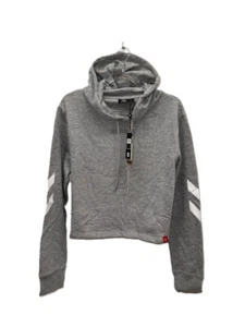 HUMMEL sz XS US / S EUR HOODIE SWEATSHIRT CROPPED PULLOVER JUMPER SPORTS HOOD - Picture 1 of 8