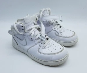 Nike Air Force 1 Mid (GS) Youth's Size 3Y Sneakers Triple White - Picture 1 of 11