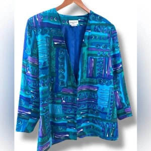 STEPHANIE THOMAS - Vintage Sport Einknopf Blazer - Gr. 18 - 100% Polyester - Bild 1 von 7