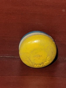 Vintage Mini Wooden Yellow & Blue Yo-Yo Japan Little Less Than 1" - Picture 1 of 3