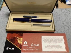 Pilot NAMIKI FALCON 14K 585 fountain pen CON-20 box blue barrel - Picture 1 of 6