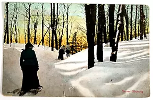 Postcard Snow Shoeing Montreal Canada 1907 - Picture 1 of 2