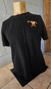 Looney Tunes Taz T-Shirt Men's XL Black Embroidered Tasmanian Devil Vintage 90s - Picture 1 of 4