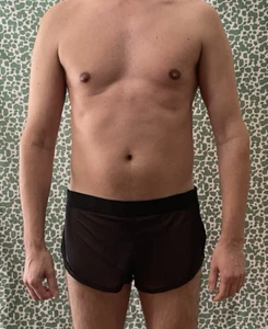 Men's Black Size XL Sheer See-Through Mesh Side Split Gym Shorts - Picture 1 of 13