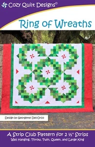 Ring der Kränze Quiltmuster von Cozy Quilt Designs Jelly Roll Friendly  - Bild 1 von 2