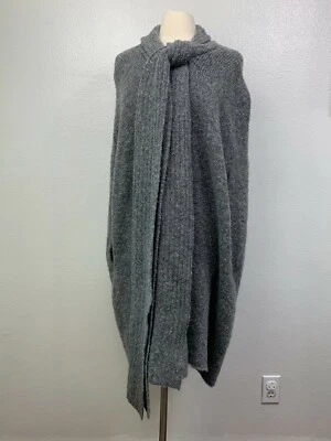 Cárdigan Inhabit para mujer mezcla de lana frente abierto sin mangas encogido de hombros gris talla pequeña Foto 1 de 4