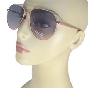 Nanette Lepore Rose Gold Aviator Sunglasses Nude Enamel Rim Outline NN389-NDRGD - Picture 1 of 9