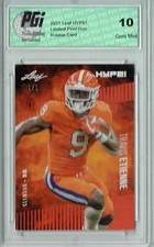 Travis Etienne 2021 Leaf HYPE! #53 Orange Blank Back 1/1 Rookie Card PGI 10