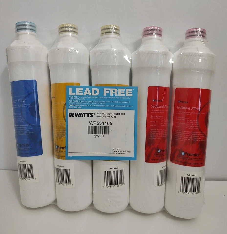 Watts Premier Wp531105 Ro Pure Annual Filter Kit