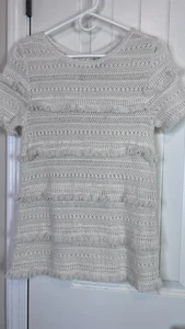 Joie Rafael Cream Fringe Crochet Boho Top Size medium - Picture 1 of 10