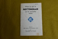 Vintage Book: What to see in Nottingham, RAC Guide, Fifth Edition