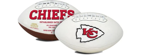 Kansas City Chiefs Full Size Football White Panel Logo Signature Series New box Cover