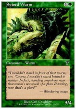 4x Spined Wurm MTG 7th Edition NM Magic Regular